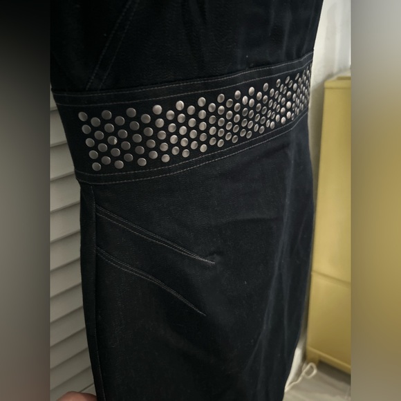 LondonTime Luxe denim tank dress with silver dot embellishments size 4 - Picture 4 of 9